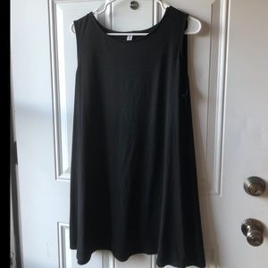 T-shirt dress, black, mid thigh length